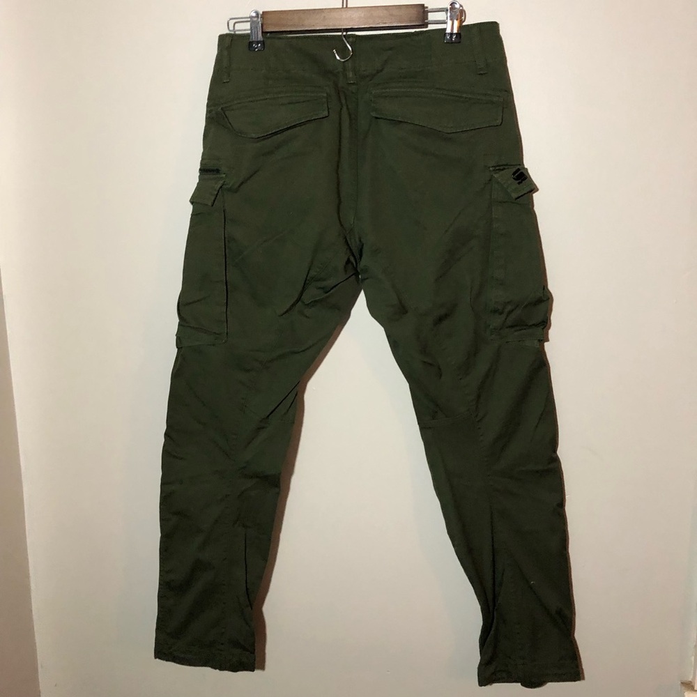 G star raw rovic zip 3d straight tapered army green mens cargo pants 32x32 - Picture 2 of 12